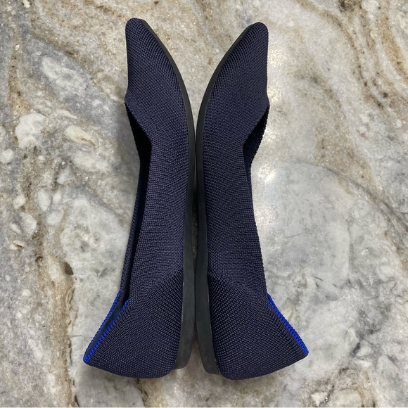 Rothy's The Point Navy Blue Pointed Toe Ballet Flats Size 7 - Picture 7 of 11